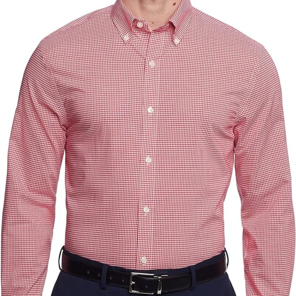 Tommy Hilfiger Men's Shirt Slim Fit Wrinkle Free Gingham